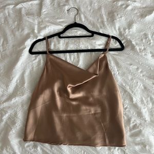 Silk Cowl Neck Tank